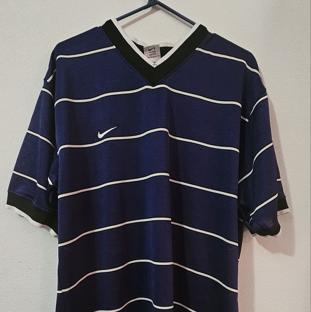 Vintage nike Stripe jersey (purple)